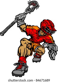 Lacrosse Player Cartoon Vector Image Stock Vector (Royalty Free ...