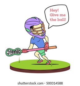 Lacrosse player sticker