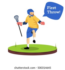 Lacrosse player sticker