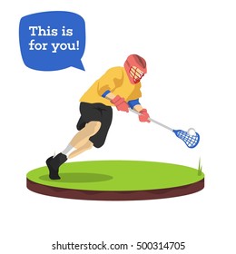 Lacrosse player sticker