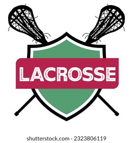 Lacrosse with shield vector illustration