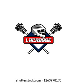 Lacrosse Sport Badge Logo Design