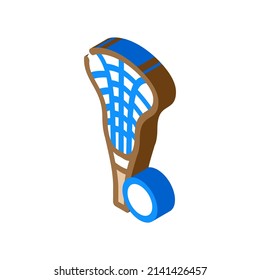 lacrosse sport isometric icon vector. lacrosse sport sign. isolated symbol illustration