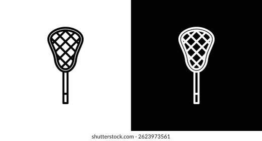 Lacrosse stick ball icon vector, illustration logo template in trendy style