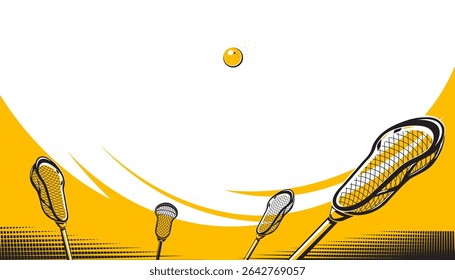Lacrosse stick and ball. Sport concept
