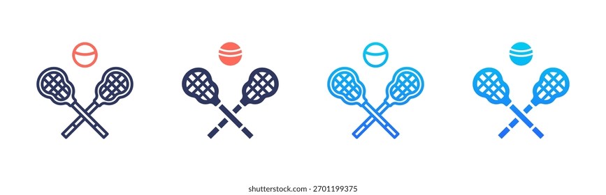 Lacrosse Stick-Symbolpaket in mehreren Stilen