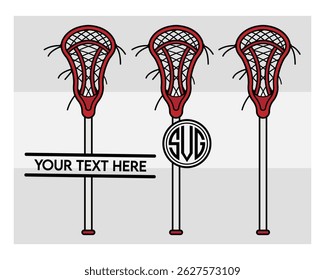 Lacrosse Stick, Lacrosse Stick Silhouette, Sports, Ball, Crossed Lacrosse Sticks, Stick, Monogram, Split Monogram, Circle Monogram, Game, Outline, Silhouette, Vector,