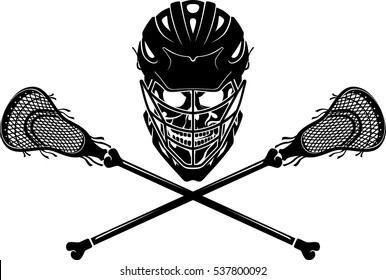 Lacrosse Stick Skull