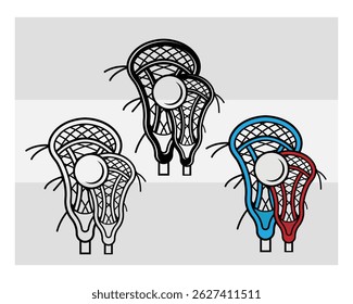 Lacrosse Stick, Lacrosse Sports, Lacrosse Silhouette, Ball, Game, Crossed Lacrosse Sticks, Lax Game, Outline, Silhouette, Clipart, vector,