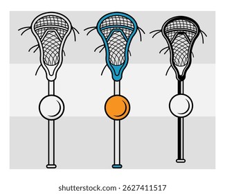 Lacrosse Stick, Lacrosse Sports, Lacrosse Silhouette, Ball, Game, Crossed Lacrosse Sticks, Lax Game, Outline, Silhouette, Clipart, vector,
