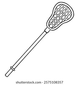 lacrosse sticks illustration hand drawn outline vector