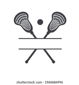 lacrosse sticks symbol icon vector illustration. Lacrosse monogram. isolate on white background.
