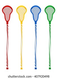 lacrosse sticks vector illustration isolated on white background