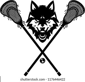 Lacrosse Team Wolves Front