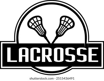 Lacrosse vector saying. Distressed lacrosse quote illustration.