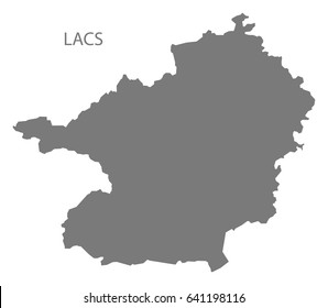 Lacs Ivory Coast map grey illustration silhouette