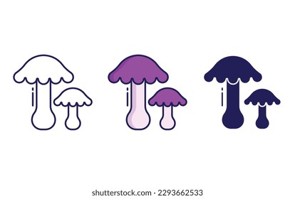 lactarius indigo line and solid illustration icon