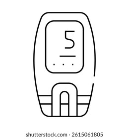 lactate control tool line icon vector. lactate control tool sign. isolated contour symbol black illustration