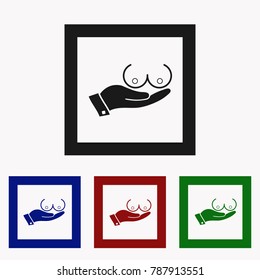 Lactation flat icon. Vector web vector image.