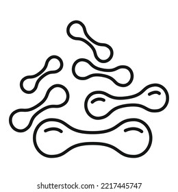 Lactic probiotic icon outline vector. Lactobacillus bacteria. Good microbe