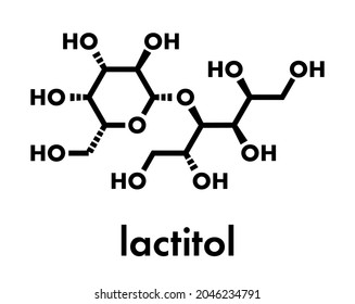 Lactitol sweetener and laxative molecule. Skeletal formula.