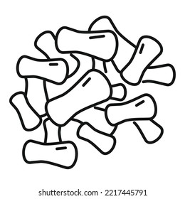 Lactobacillus probiotic icon outline vector. Gut bacteria. Microbe prebiotic