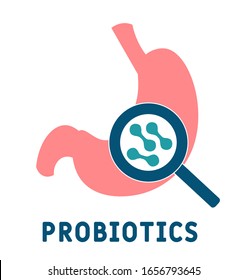 Lactobacillus Probiotics Icon. Normal gram-positive anaerobic microflora sign. Editable vector illustration. Modern style. Medical, healthcare and scientific concept.