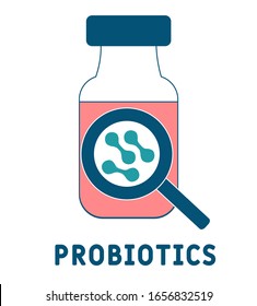 Ícono de los probióticos Lactobacillus. Signo normal grampositivo de microflora anaeróbica. Ilustración vectorial editable. Estilo moderno. Concepto médico, sanitario y científico.