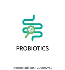 Lactobacillus Probiotics Icon. Normal gram-positive anaerobic microflora sign. Editable vector illustration. Modern style. Medical, healthcare and scientific concept.