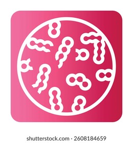 Lactococcus black line icon for digital and print projects. Microscopic probiotics. Minimal clean icons for apps and websites.