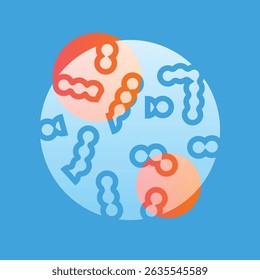 Ilustração de Lactococcus glassmorphism. Elementos de desfoque de transparência. Design em camadas da interface do usuário. Elemento isolado do vetor. 