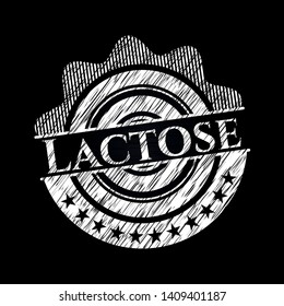 Lactose chalk emblem. Vector Illustration. Detailed.