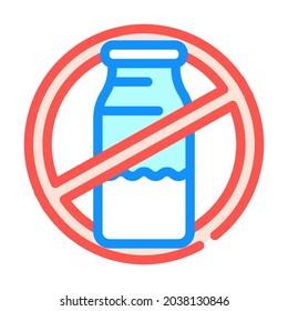 lactose dairy product free color icon vector. lactose dairy product free sign. isolated symbol illustration