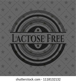 Lactose Free black emblem