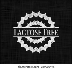 Lactose Free with chalkboard texture