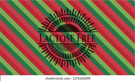 Lactose Free christmas style badge..