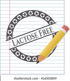 Lactose Free draw with pencil effect