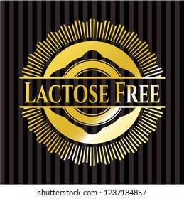 Lactose Free gold badge or emblem