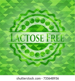 Lactose Free green mosaic emblem