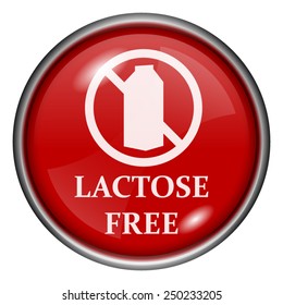 Lactose free icon. Internet button on white background. 