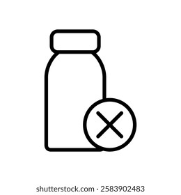 lactose free icon line vector design illustration template in trendy style