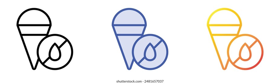 lactose free icon. Linear, Blue Fill and Gradient Style Design Isolated On White Background