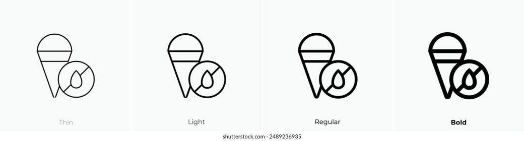 lactose free icon. Thin, Light Regular And Bold style design isolated on white background