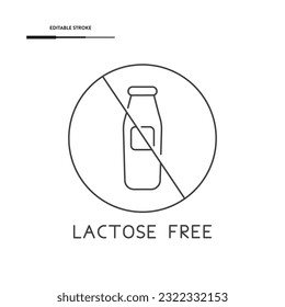 Lactose Free Icon Vector Design.