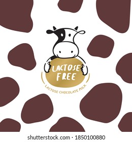 Icono sin lactosa: Ilustración vectorial