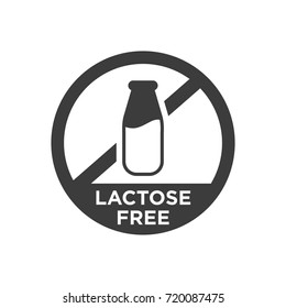 Lactose Free Icon. Vector Illustration.