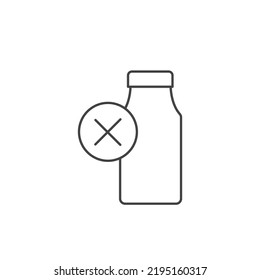 Lactose free icons  symbol vector elements for infographic web