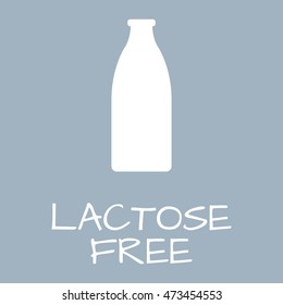 Lactose Free Label. Food intolerance symbols. Vector illustration.