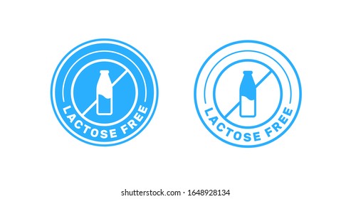 Lactose free label sign vector design.