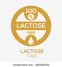 (Lactose free) label sign, vector illustration.